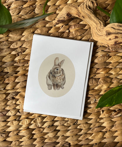 Handpainted Notecard-Bunny