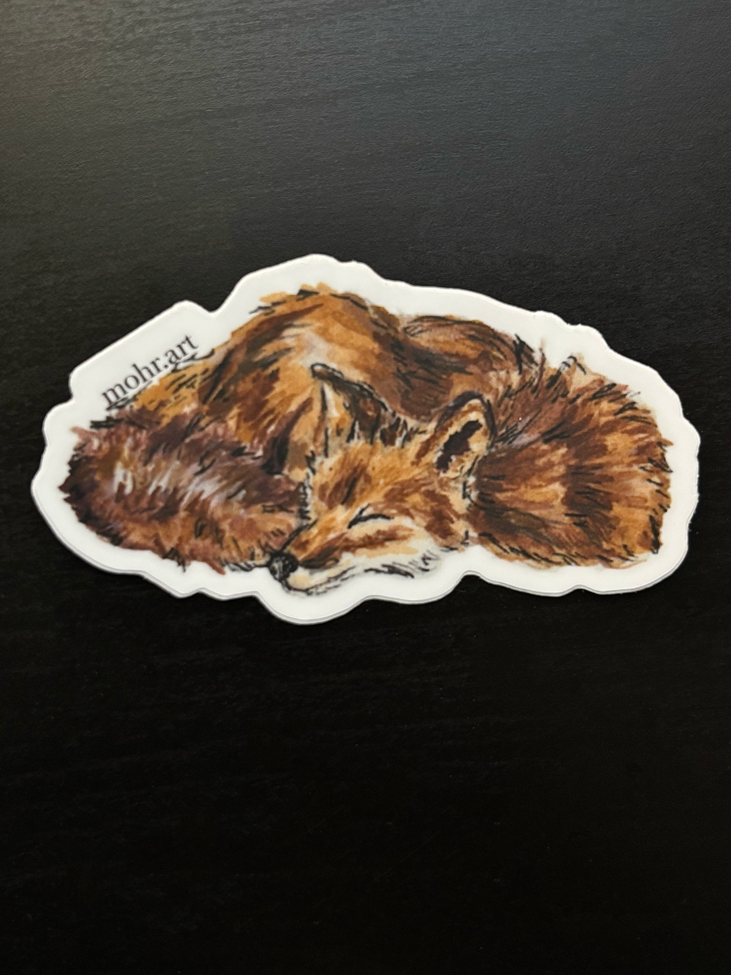 Sleepy Fox Sticker