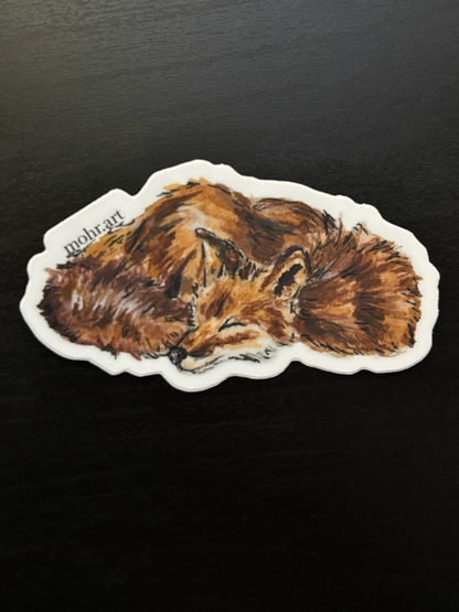Sleepy Fox Sticker