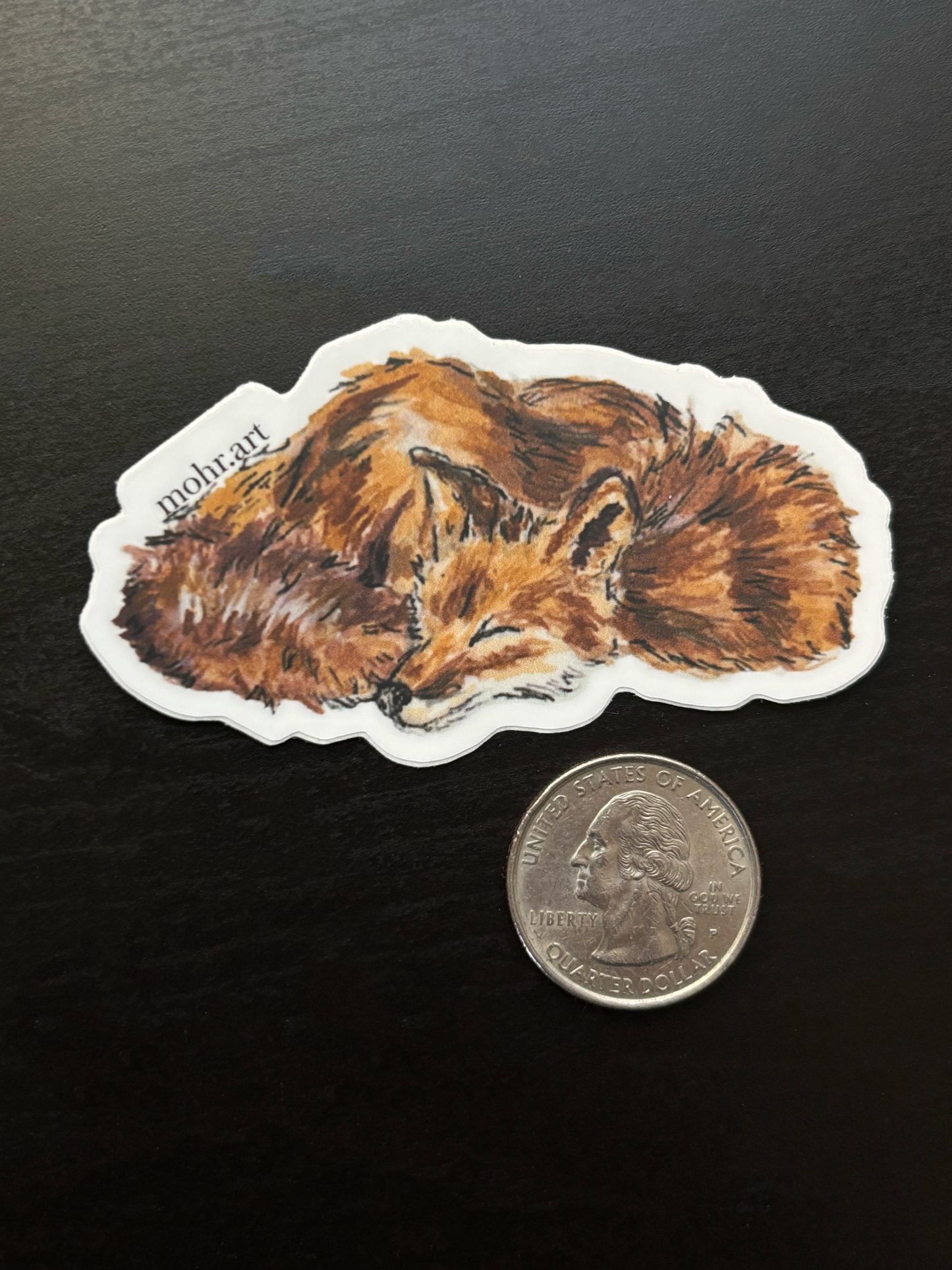 Sleepy Fox Sticker