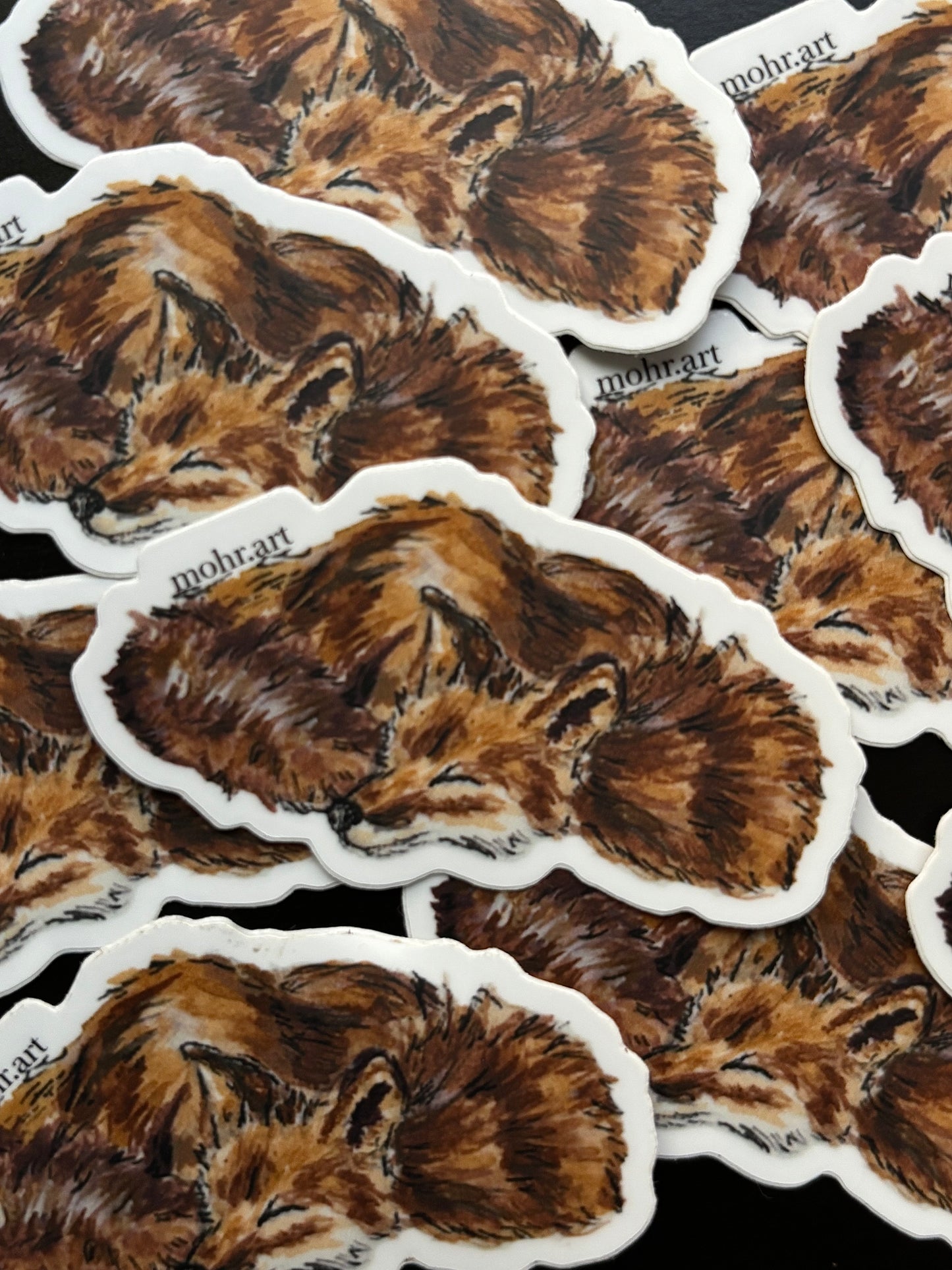 Sleepy Fox Sticker