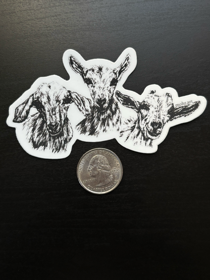 Goat Trio Sticker