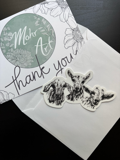 Goat Trio Sticker